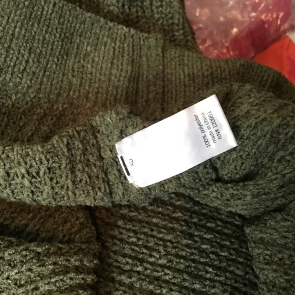 SO Matte Chenill pullover sweater XXL olive NWT - Picture 4 of 11